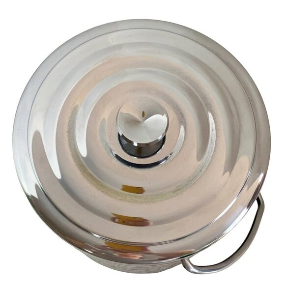 Vintage Irvinware Faux Leather Alligator Print Ice Bucket MCM - Picture 4 of 11